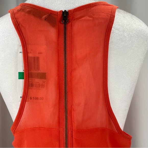 NWT Patterson J Kincaid Originals Tiered Silk And Chiffon Razor Back Tan… - Picture 8 of 12